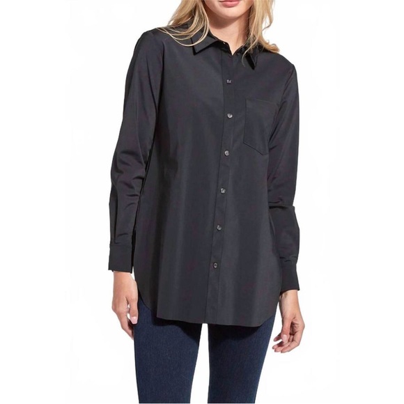 Lysse Tops - Lysse Women's Tunic Top Shirt Dress Medium Nylon Button Up Minimalist Schiffer